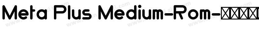 Meta Plus Medium-Rom字体转换